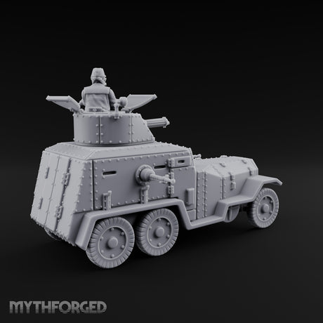 Turret Gunning Armoured Scout Car Miniature for Dungeons and Dragons, Pathfinder or other TTRPGs