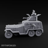 Turret Gunning Armoured Scout Car Miniature for Dungeons and Dragons, Pathfinder or other TTRPGs