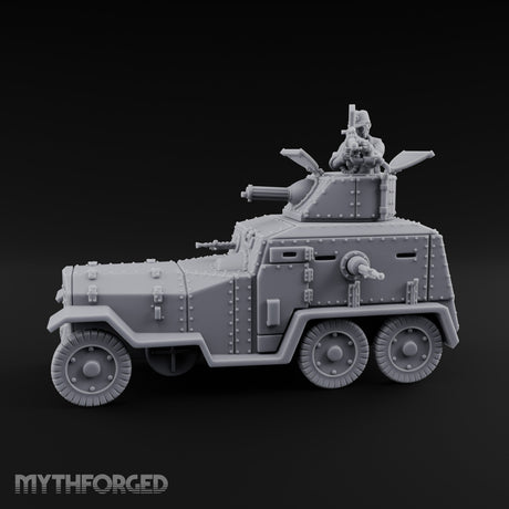 Turret Gunning Armoured Scout Car Miniature for Dungeons and Dragons, Pathfinder or other TTRPGs