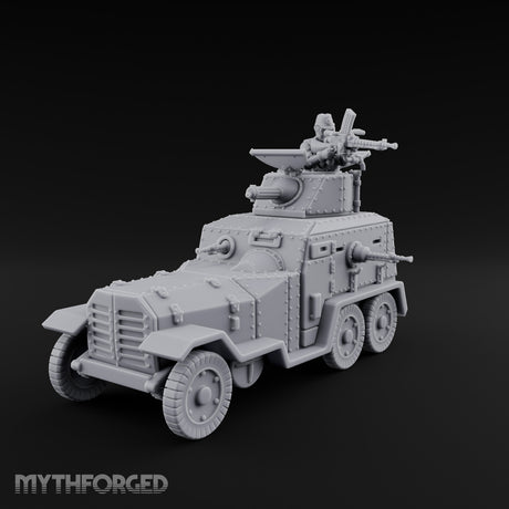 Turret Gunning Armoured Scout Car Miniature for Dungeons and Dragons, Pathfinder or other TTRPGs