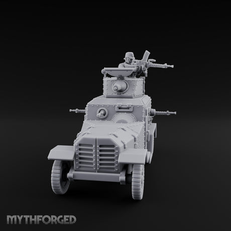 Turret Gunning Armoured Scout Car Miniature for Dungeons and Dragons, Pathfinder or other TTRPGs