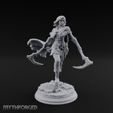 Twin Axes Spreading Human Warrior — 75mm