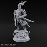 Twin Blade Readying Masked Elf Warrior