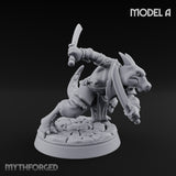 Twin Blade Slashing Kobold Assassin A Miniature for Dungeons and Dragons, Pathfinder or other TTRPGs