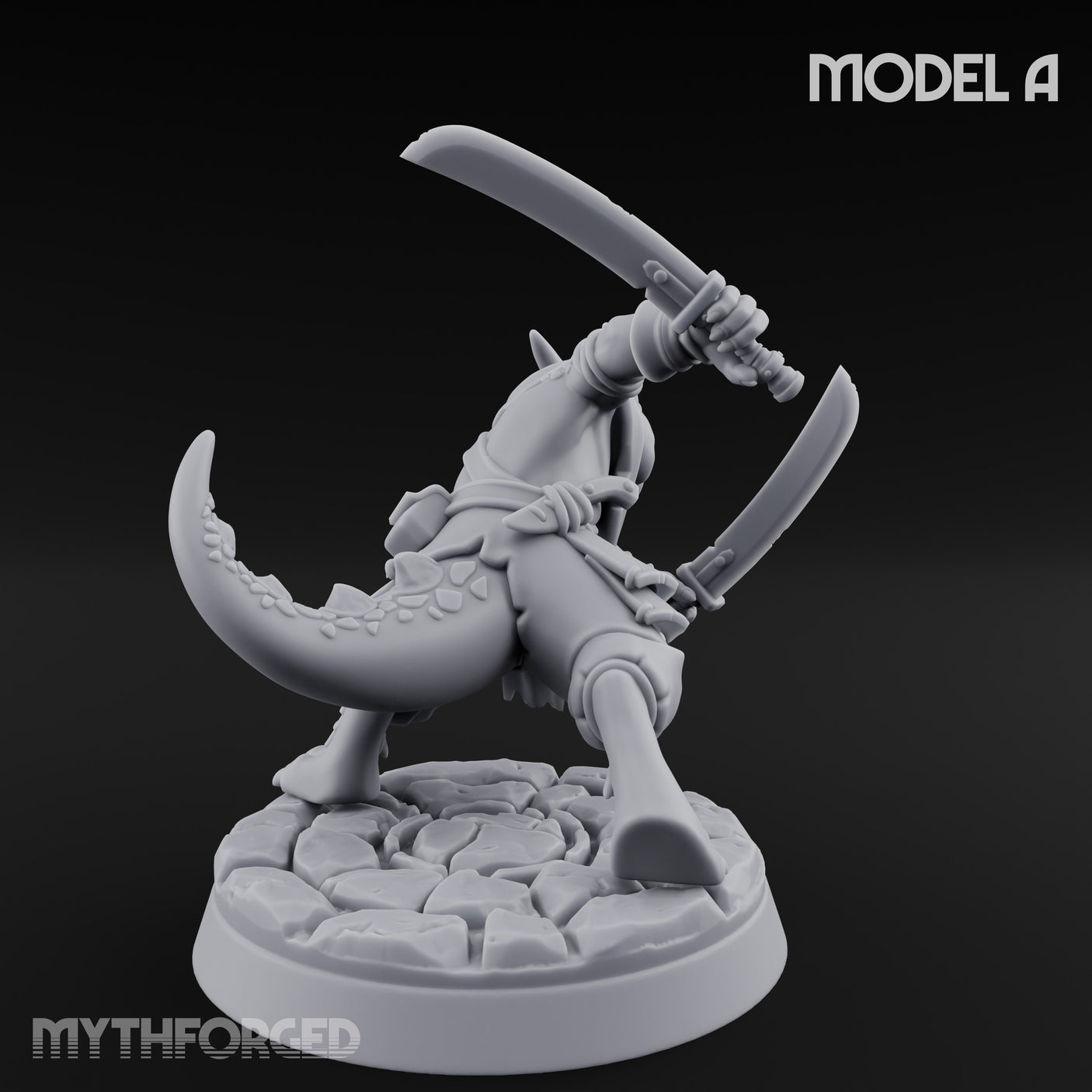 Twin Blade Slashing Kobold Assassin A Miniature for Dungeons and Dragons, Pathfinder or other TTRPGs