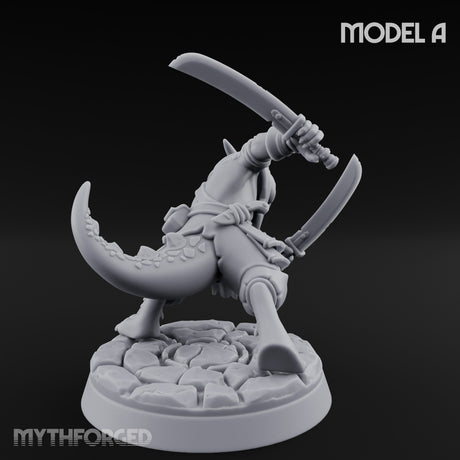 Twin Blade Slashing Kobold Assassin A Miniature for Dungeons and Dragons, Pathfinder or other TTRPGs