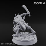 Twin Blade Slashing Kobold Assassin A Miniature for Dungeons and Dragons, Pathfinder or other TTRPGs