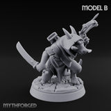 Twin Blade Slashing Kobold Assassin B Miniature for Dungeons and Dragons, Pathfinder or other TTRPGs