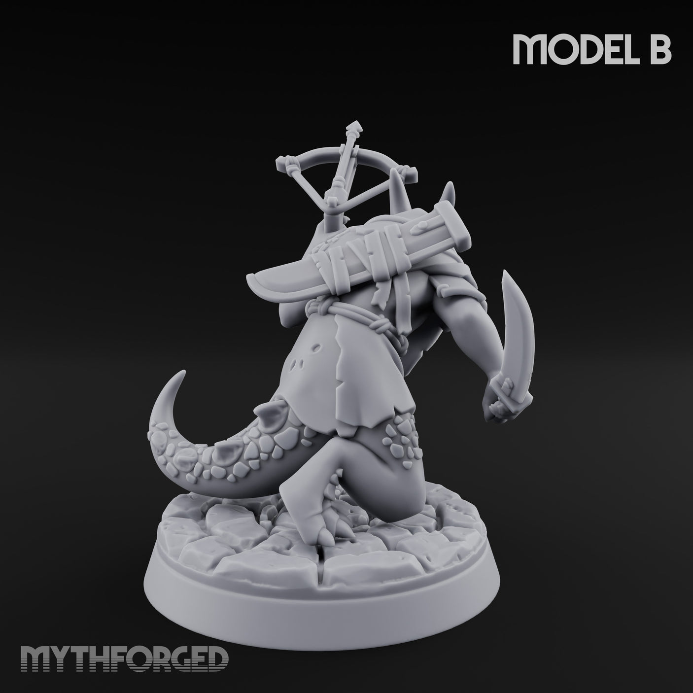 Twin Blade Slashing Kobold Assassin B Miniature for Dungeons and Dragons, Pathfinder or other TTRPGs