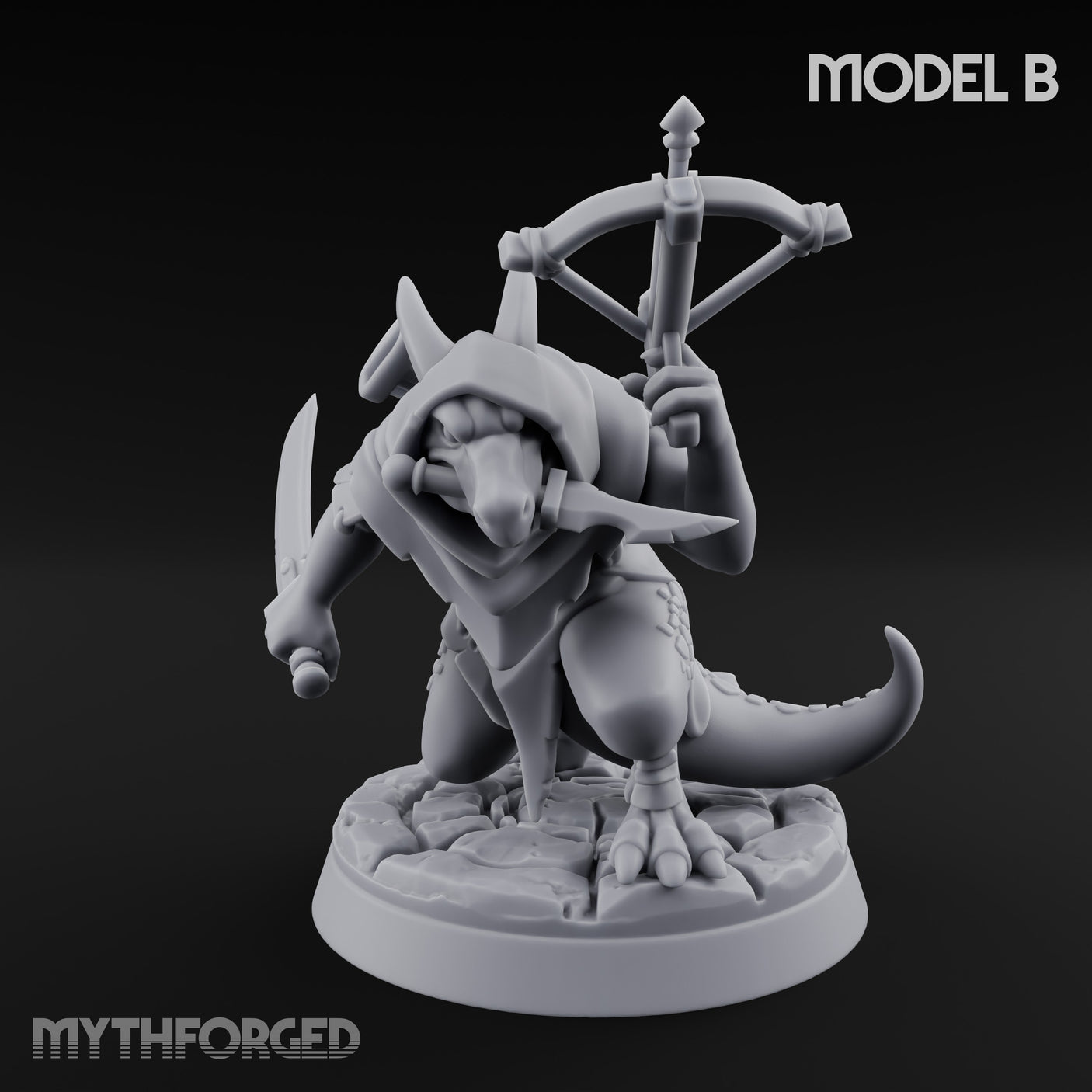 Twin Blade Slashing Kobold Assassin B Miniature for Dungeons and Dragons, Pathfinder or other TTRPGs