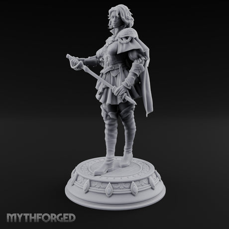 Twin Blade Striding Human Duelist Miniature for Dungeons and Dragons, Pathfinder or other TTRPGs