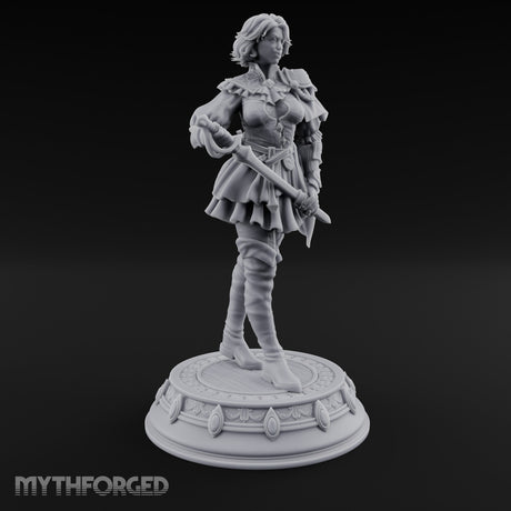 Twin Blade Striding Human Duelist Miniature for Dungeons and Dragons, Pathfinder or other TTRPGs