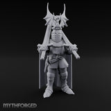 Twin Blades Crossed Human Knight Miniature for Dungeons and Dragons, Pathfinder or other TTRPGs