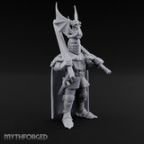 Twin Blades Crossed Human Knight Miniature for Dungeons and Dragons, Pathfinder or other TTRPGs