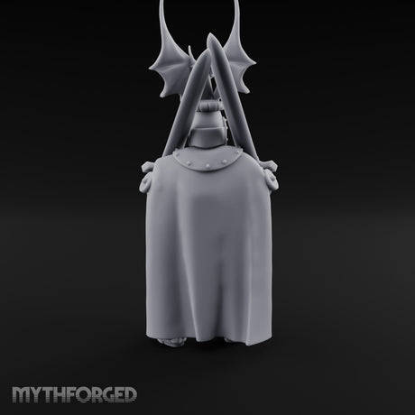 Twin Blades Crossed Human Knight Miniature for Dungeons and Dragons, Pathfinder or other TTRPGs