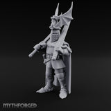 Twin Blades Crossed Human Knight Miniature for Dungeons and Dragons, Pathfinder or other TTRPGs