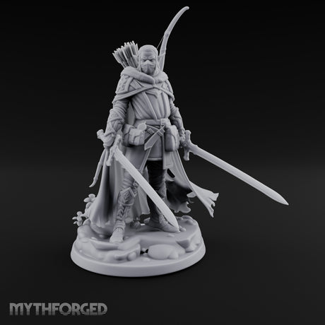 Twin Blades Lowered Elf Ranger — 32mm