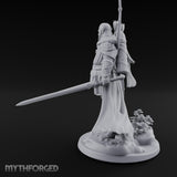 Twin Blades Lowered Elf Ranger Miniature for Dungeons and Dragons, Pathfinder or other TTRPGs