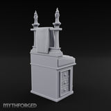 Twin-Candled Scroll-Draped Temple Lectern Desk gallery 5