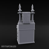 Twin-Candled Scroll-Draped Temple Lectern Desk gallery 6