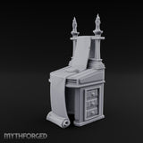 Twin-Candled Scroll-Draped Temple Lectern Desk gallery 9