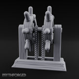 Twin-Spooled Bolt-Clamped Ship Helm Miniature for Dungeons and Dragons, Pathfinder or other TTRPGs