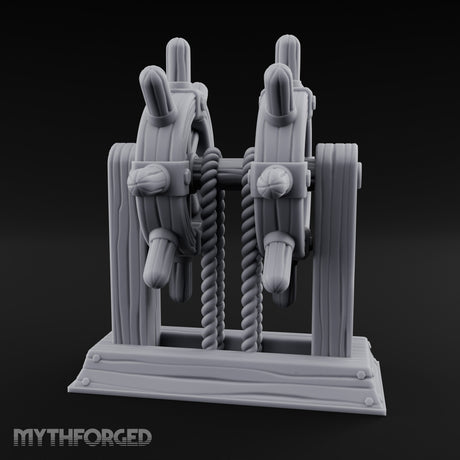 Twin-Spooled Bolt-Clamped Ship Helm Miniature for Dungeons and Dragons, Pathfinder or other TTRPGs
