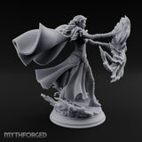 Whirlwind Conjuring Human Witch Miniature for Dungeons and Dragons, Pathfinder or other TTRPGs