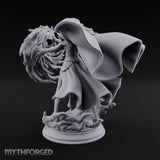 Whirlwind Conjuring Human Witch Miniature for Dungeons and Dragons, Pathfinder or other TTRPGs