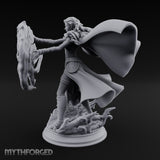 Whirlwind Conjuring Human Witch Miniature for Dungeons and Dragons, Pathfinder or other TTRPGs