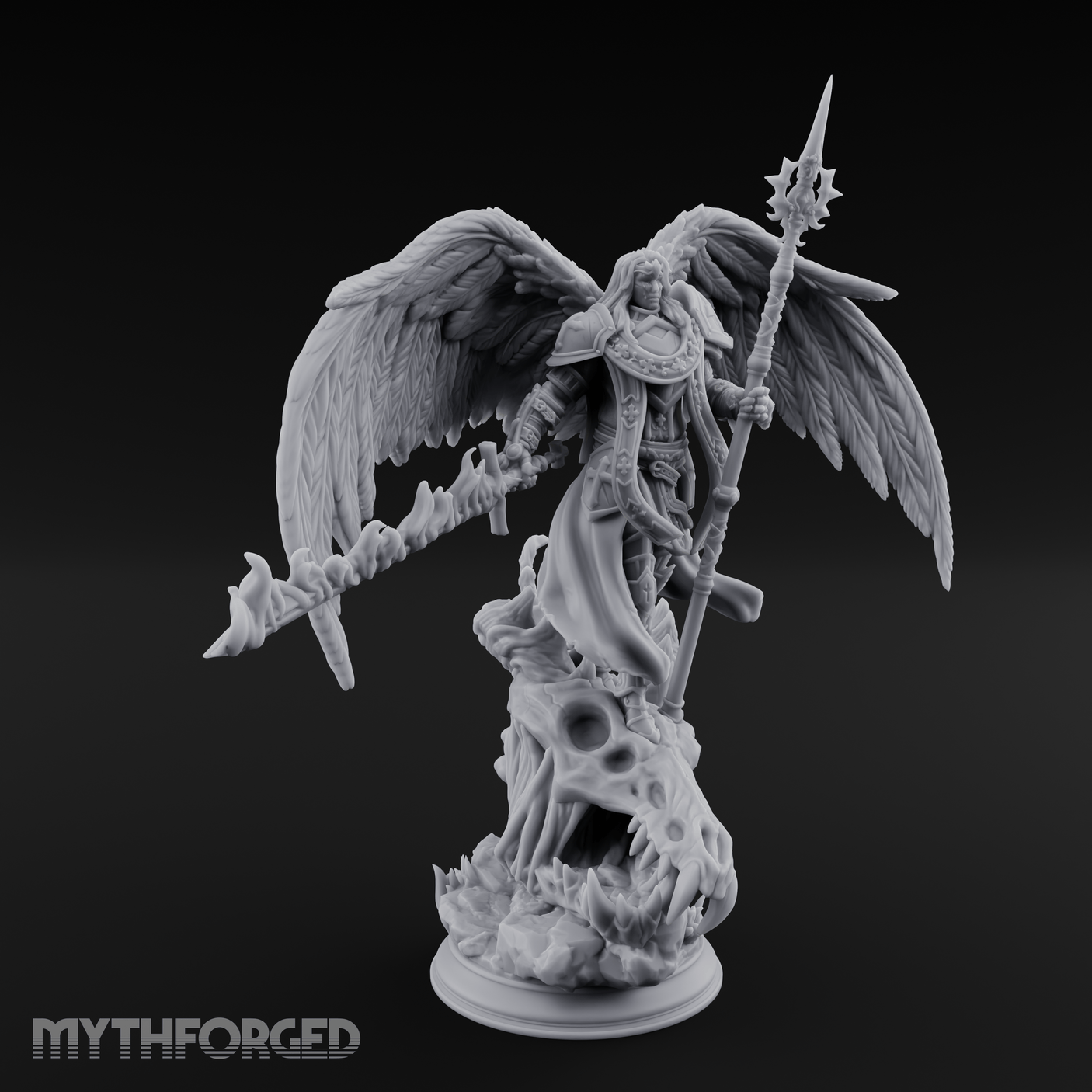 Holier Than Thou Angel Paladin Miniature for Dungeons and Dragons, Pathfinder or other TTRPGs