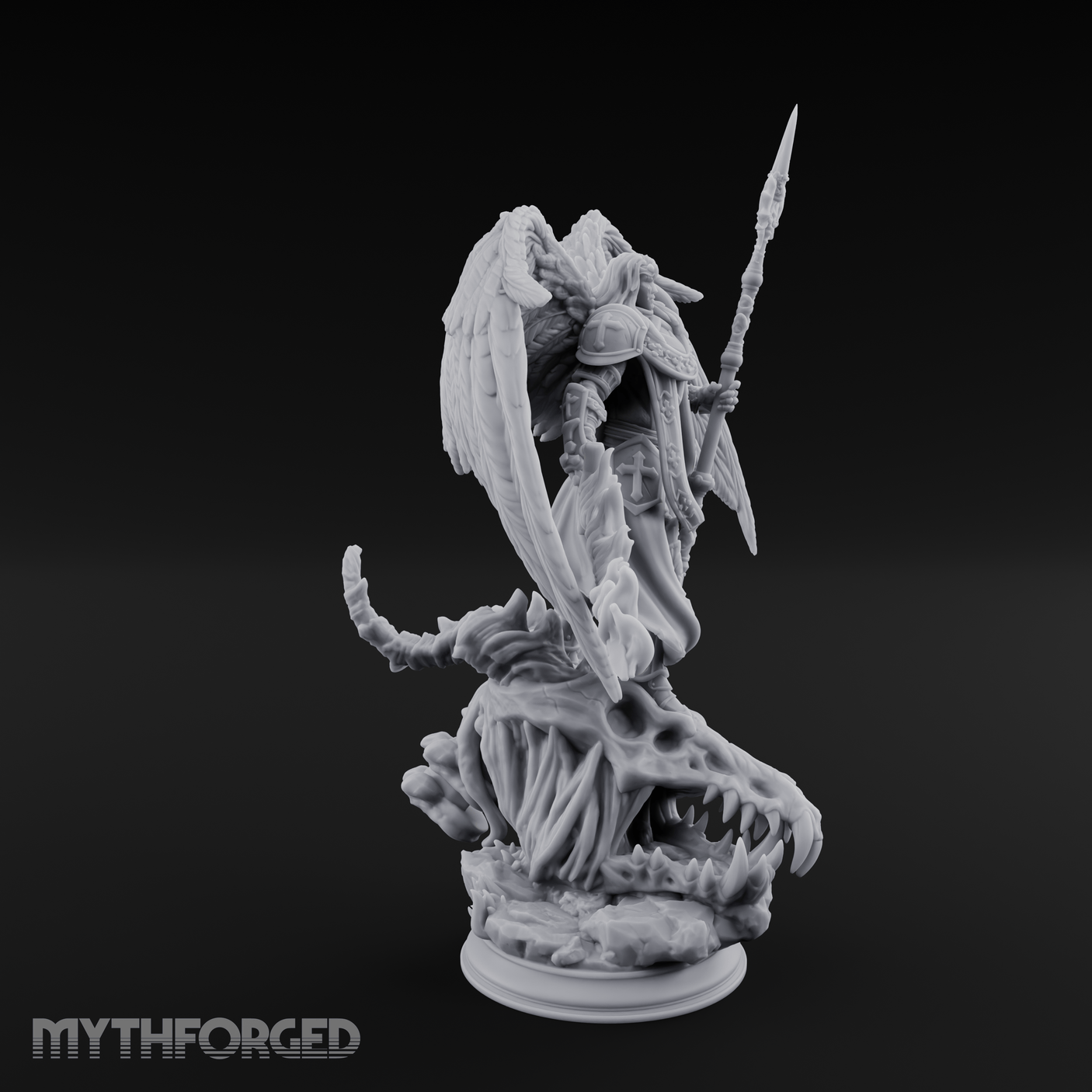 Holier Than Thou Angel Paladin Miniature for Dungeons and Dragons, Pathfinder or other TTRPGs