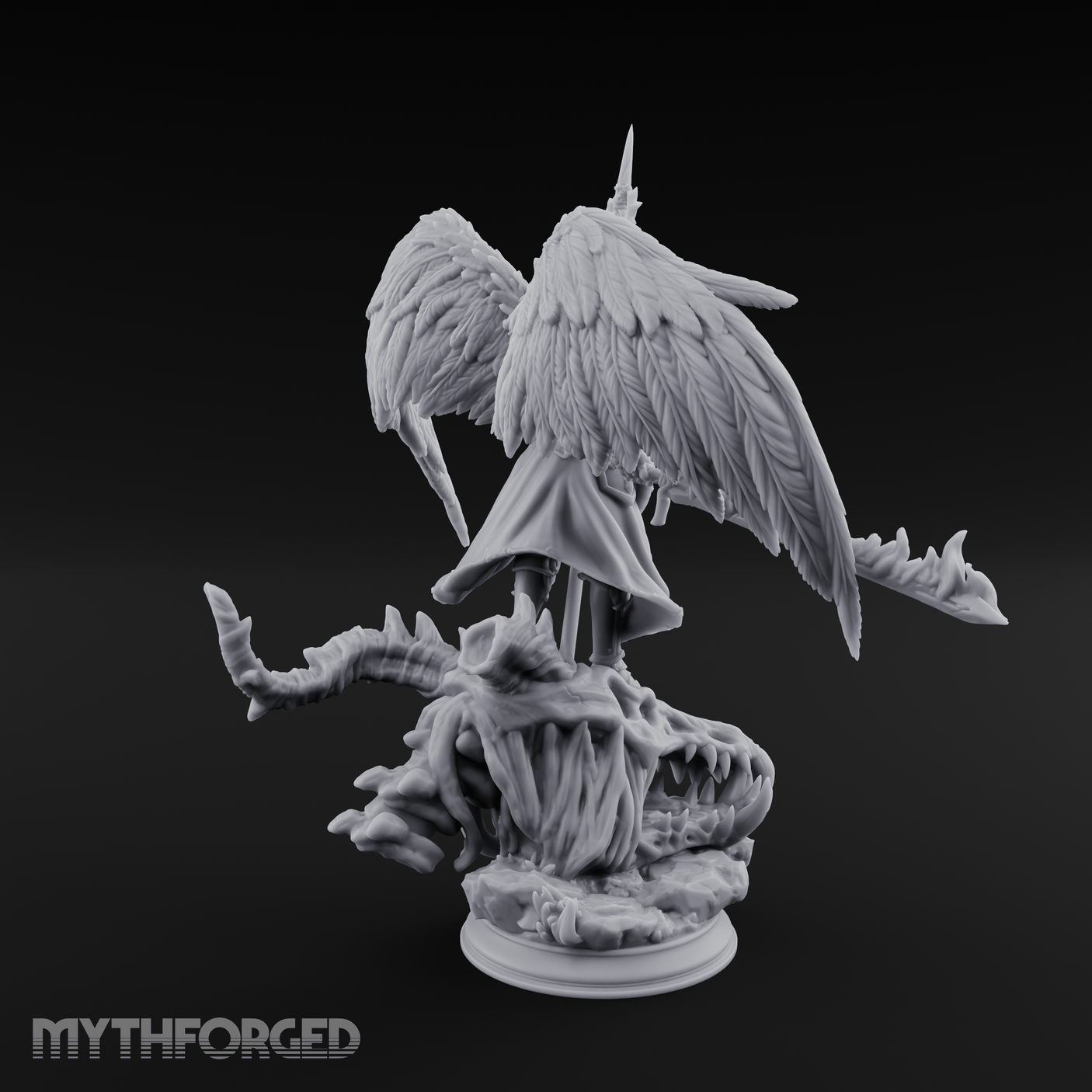 Holier Than Thou Angel Paladin Miniature for Dungeons and Dragons, Pathfinder or other TTRPGs