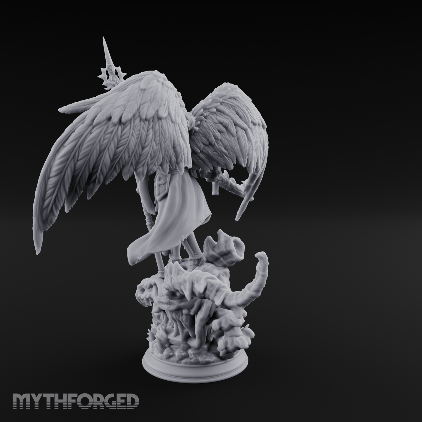 Holier Than Thou Angel Paladin Miniature for Dungeons and Dragons, Pathfinder or other TTRPGs