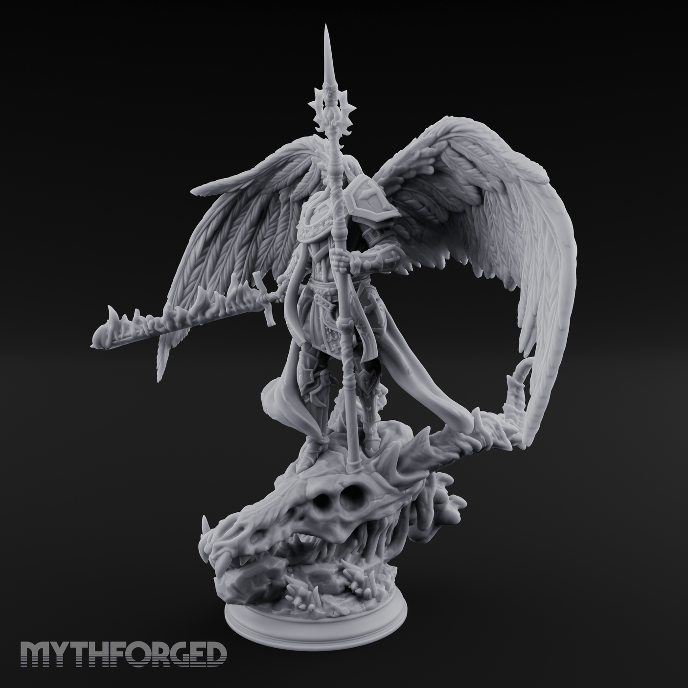 Holier Than Thou Angel Paladin Miniature for Dungeons and Dragons, Pathfinder or other TTRPGs