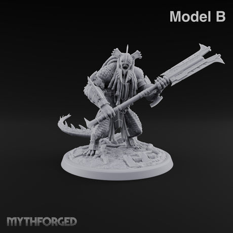 Crowns of Horn, Hearts of Ruin Lizardfolk Polearm Warriors — B