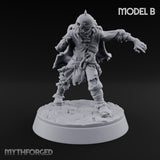 Dead Set Against Rest Zombie Warband with Necromancer — B · Dagger + Bare Hands (Reaching) + Bare Hands (Lunging) · Mounted