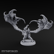 Wings Spread Wide Ghoul Bat Rider Miniature for Dungeons and Dragons, Pathfinder or other TTRPGs