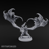 Wings Spread Wide Ghoul Bat Rider Miniature for Dungeons and Dragons, Pathfinder or other TTRPGs