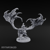 Wings Spread Wide Ghoul Bat Rider Miniature for Dungeons and Dragons, Pathfinder or other TTRPGs