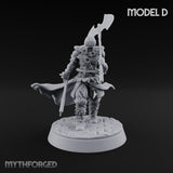 Dead Set Against Rest Zombie Warband with Necromancer — D · Shield + Bare Hands (Lowered) + Bare Hands (Raised) · Standing