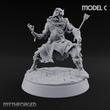 Dead Set Against Rest Zombie Warband with Necromancer — C · Claws + Bare Hands (Clawing) + Arrow-Struck · Mounted