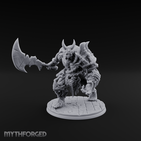 Axe Hefting Undead Troll Ghoul Brute Miniature for Dungeons and Dragons, Pathfinder or other TTRPGs