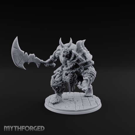 Axe Hefting Undead Troll Ghoul Brute Miniature for Dungeons and Dragons, Pathfinder or other TTRPGs