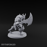 Axe Hefting Undead Troll Ghoul Brute Miniature for Dungeons and Dragons, Pathfinder or other TTRPGs