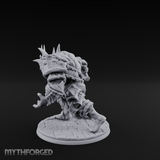 Axe Hefting Undead Troll Ghoul Brute Miniature for Dungeons and Dragons, Pathfinder or other TTRPGs