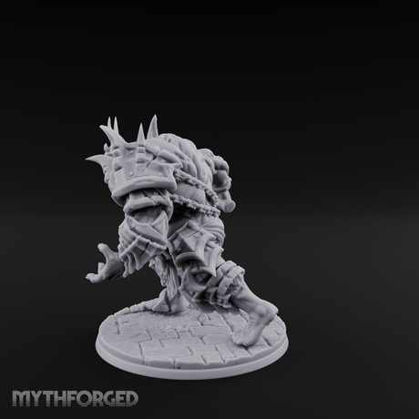 Axe Hefting Undead Troll Ghoul Brute Miniature for Dungeons and Dragons, Pathfinder or other TTRPGs
