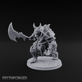 Axe Hefting Undead Troll Ghoul Brute Miniature for Dungeons and Dragons, Pathfinder or other TTRPGs