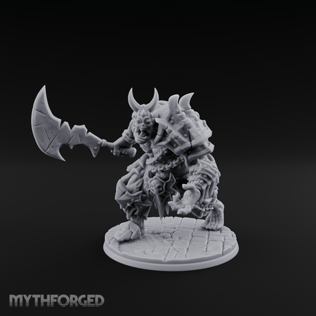 Axe Hefting Undead Troll Ghoul Brute Miniature for Dungeons and Dragons, Pathfinder or other TTRPGs