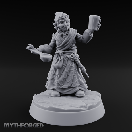 Juggling The Drinks Goblin Taverner Miniature for Dungeons and Dragons, Pathfinder or other TTRPGs